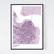 Load image into Gallery viewer, Surabaya City Map Print