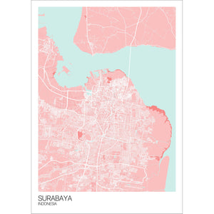Map of Surabaya, Indonesia