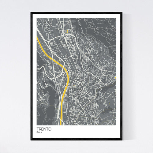 Map of Trento, Italy