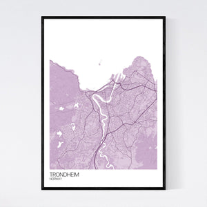 Trondheim City Map Print