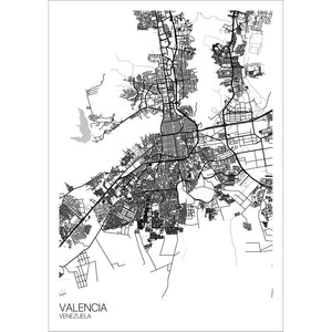 Map of Valencia, Venezuela