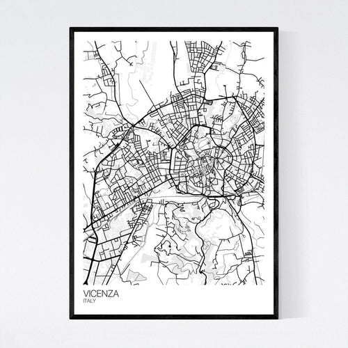 Map of Vicenza, Italy