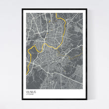 Load image into Gallery viewer, Vilnius City Map Print