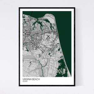 Virginia Beach City Map Print