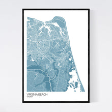 Load image into Gallery viewer, Virginia Beach City Map Print