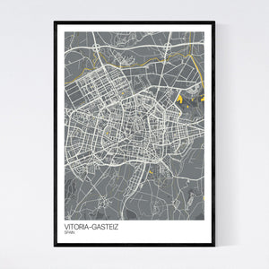 Vitoria-Gasteiz City Map Print