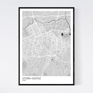 Vitoria-Gasteiz City Map Print