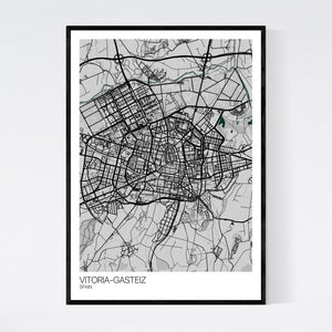 Vitoria-Gasteiz City Map Print