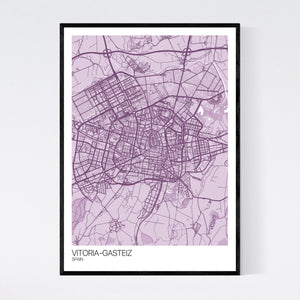 Vitoria-Gasteiz City Map Print