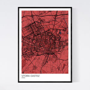 Vitoria-Gasteiz City Map Print