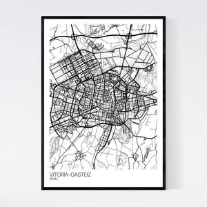 Vitoria-Gasteiz City Map Print