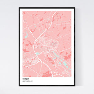 Ware Town Map Print