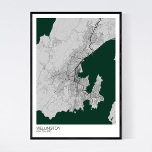 Wellington City Map Print