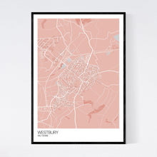 Load image into Gallery viewer, Westbury Town Map Print