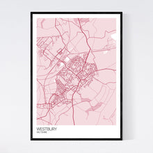 Load image into Gallery viewer, Westbury Town Map Print