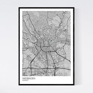 Wiesbaden City Map Print