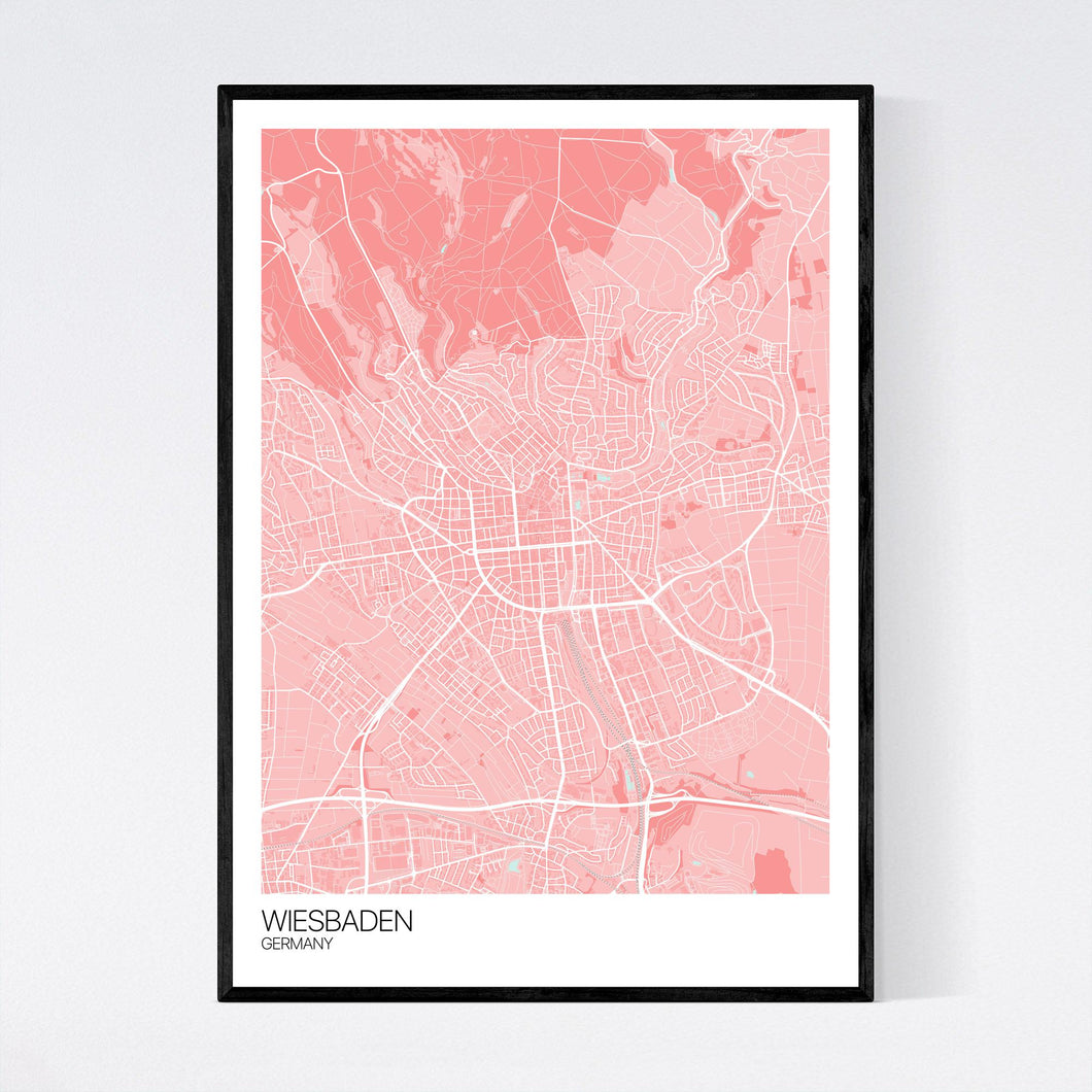 Wiesbaden City Map Print