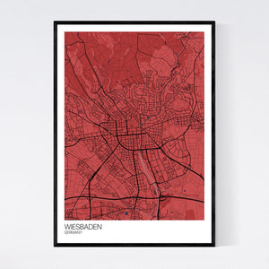 Wiesbaden City Map Print